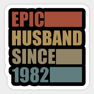 Vintage Epic Husband Since 1982 Sticker